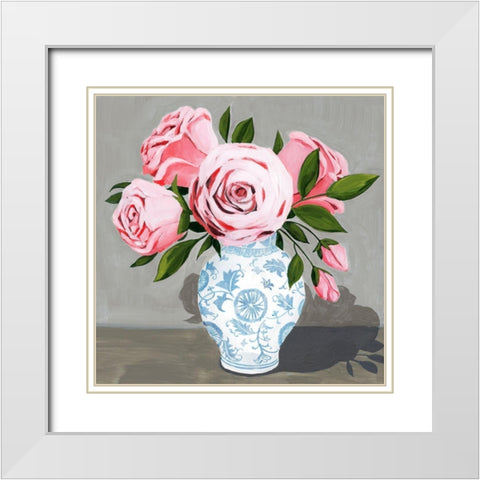 Autumnal Roses III White Modern Wood Framed Art Print with Double Matting by Popp, Grace