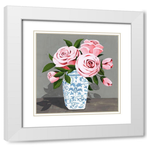 Autumnal Roses IV White Modern Wood Framed Art Print with Double Matting by Popp, Grace