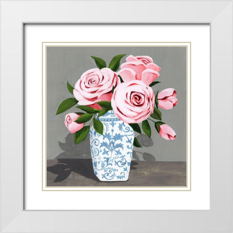 Autumnal Roses IV White Modern Wood Framed Art Print with Double Matting by Popp, Grace