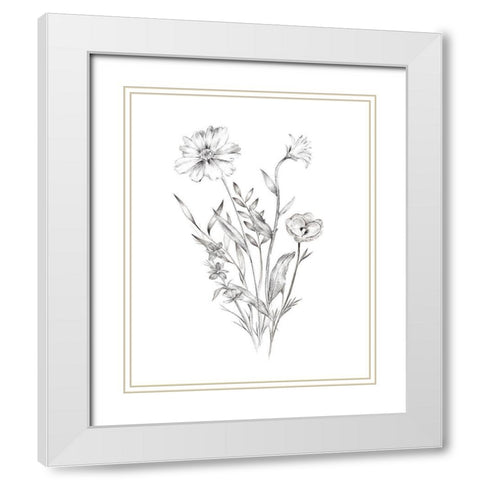 Wild Bunch I White Modern Wood Framed Art Print with Double Matting by Warren, Annie