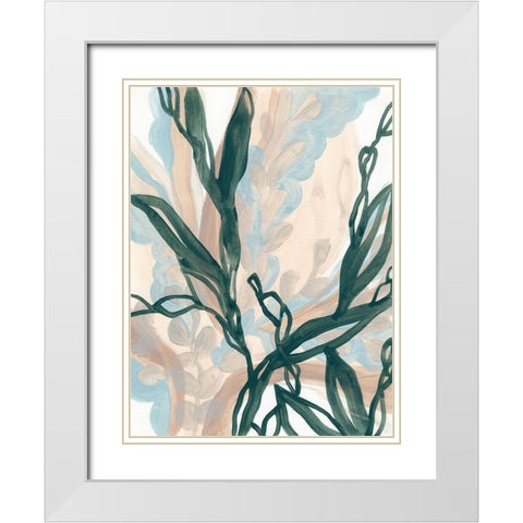 Seaweed Drift I White Modern Wood Framed Art Print with Double Matting by Vess, June Erica