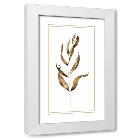 Autumn Stem I White Modern Wood Framed Art Print with Double Matting by Goldberger, Jennifer