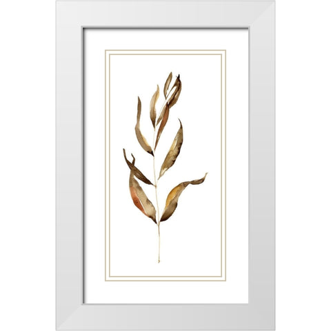 Autumn Stem I White Modern Wood Framed Art Print with Double Matting by Goldberger, Jennifer