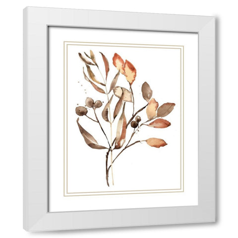 Autumns Bundle I White Modern Wood Framed Art Print with Double Matting by Goldberger, Jennifer