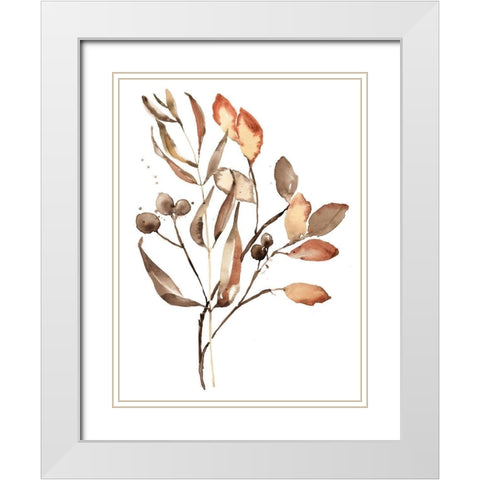 Autumns Bundle I White Modern Wood Framed Art Print with Double Matting by Goldberger, Jennifer