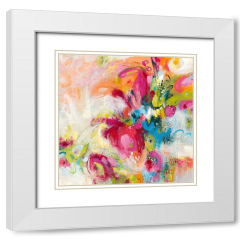 Lets Bounce White Modern Wood Framed Art Print with Double Matting by Bothne, Janet