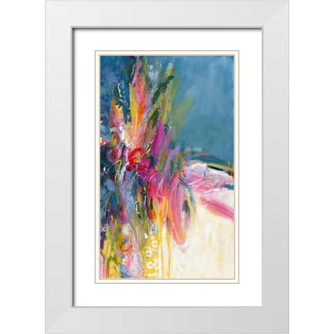 Bulah White Modern Wood Framed Art Print with Double Matting by Bothne, Janet
