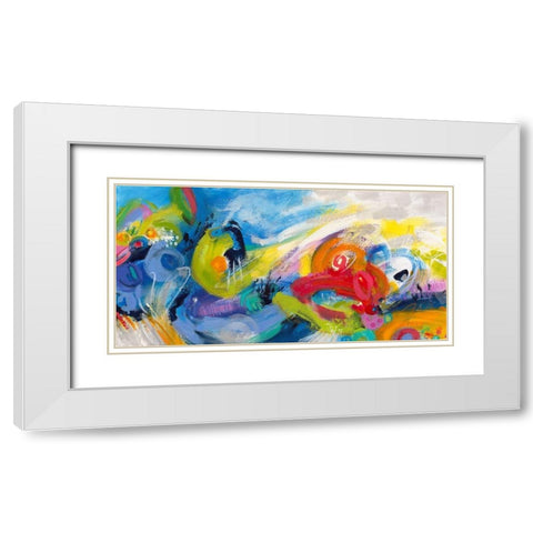 Racing Forms White Modern Wood Framed Art Print with Double Matting by Bothne, Janet