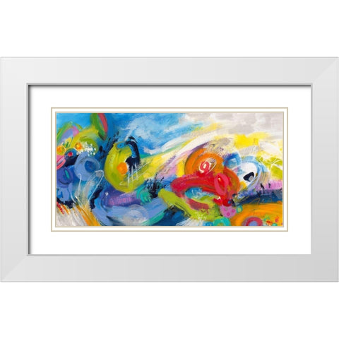 Racing Forms White Modern Wood Framed Art Print with Double Matting by Bothne, Janet