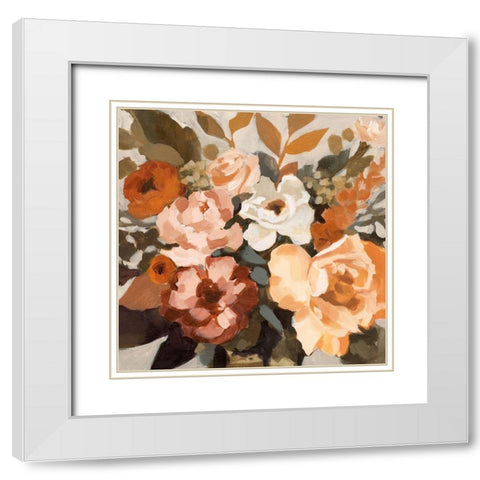 Autumnal Arrangement I White Modern Wood Framed Art Print with Double Matting by Barnes, Victoria