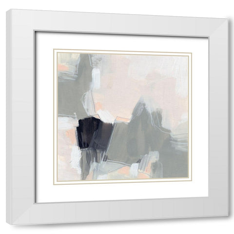 Neutral Echo I White Modern Wood Framed Art Print with Double Matting by Vess, June Erica