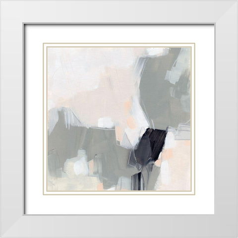 Neutral Echo II White Modern Wood Framed Art Print with Double Matting by Vess, June Erica