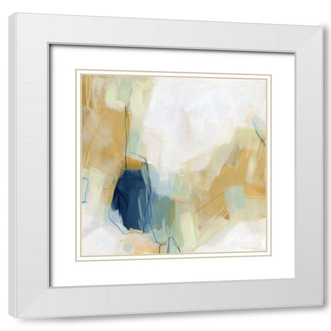 Blue Beacon I White Modern Wood Framed Art Print with Double Matting by Vess, June Erica
