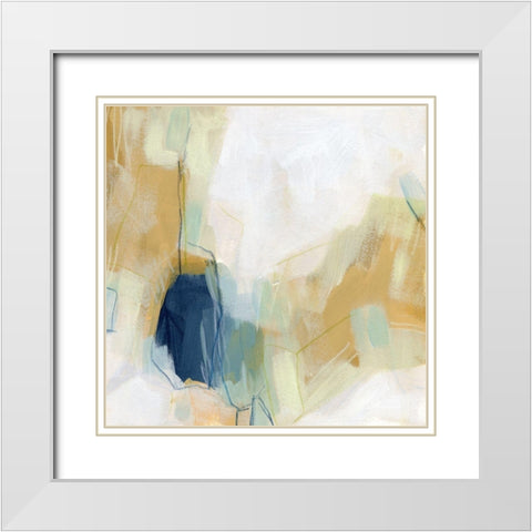 Blue Beacon I White Modern Wood Framed Art Print with Double Matting by Vess, June Erica