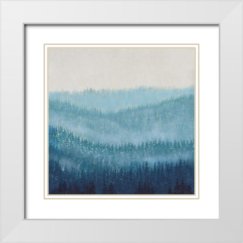 Smoky Ridge I White Modern Wood Framed Art Print with Double Matting by OToole, Tim