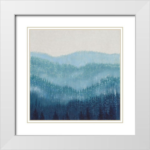 Smoky Ridge II White Modern Wood Framed Art Print with Double Matting by OToole, Tim