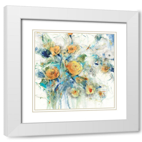 Flower Study I White Modern Wood Framed Art Print with Double Matting by OToole, Tim