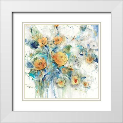 Flower Study I White Modern Wood Framed Art Print with Double Matting by OToole, Tim