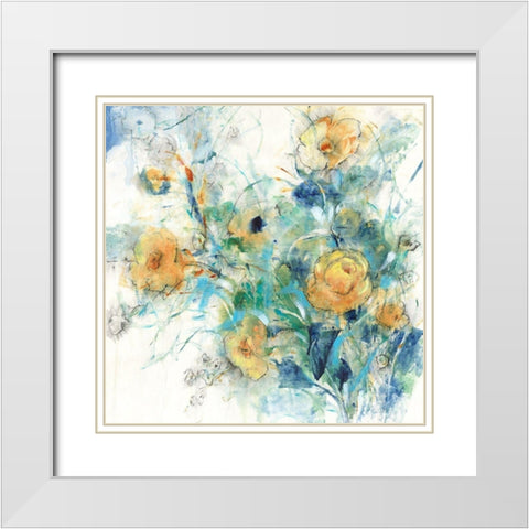 Flower Study II White Modern Wood Framed Art Print with Double Matting by OToole, Tim
