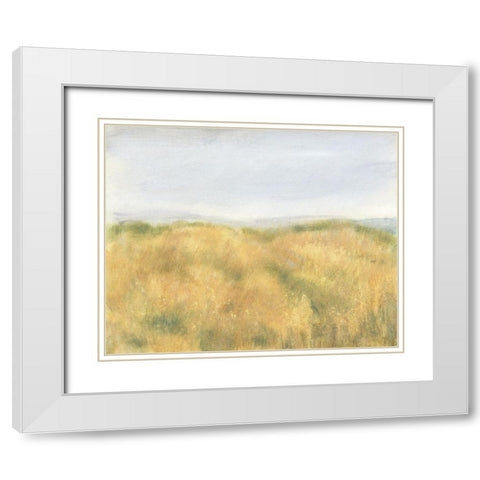 Wheat Fields II White Modern Wood Framed Art Print with Double Matting by OToole, Tim