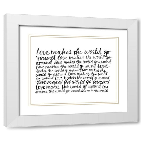 Writing with Love II White Modern Wood Framed Art Print with Double Matting by Popp, Grace