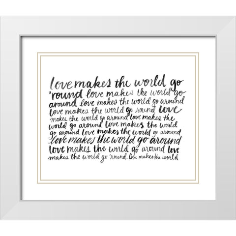 Writing with Love II White Modern Wood Framed Art Print with Double Matting by Popp, Grace