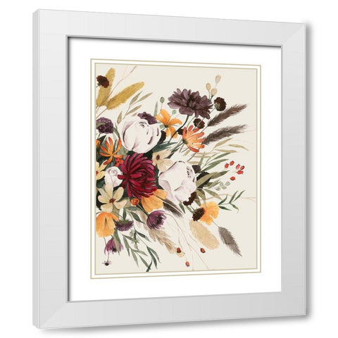 Equinox Bouquet II White Modern Wood Framed Art Print with Double Matting by Popp, Grace