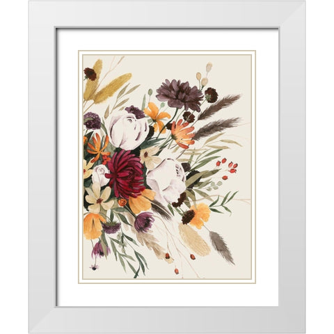 Equinox Bouquet II White Modern Wood Framed Art Print with Double Matting by Popp, Grace