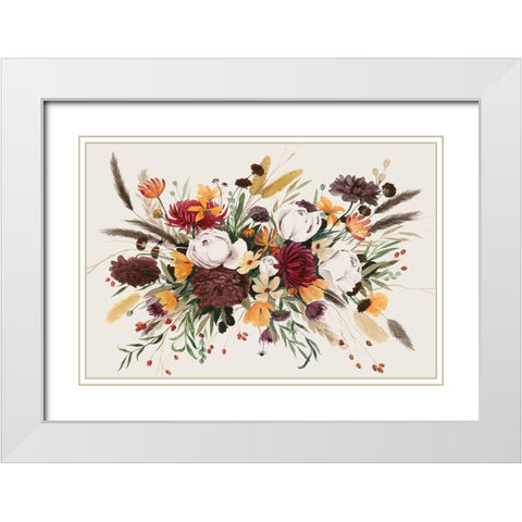 Equinox Bouquet III White Modern Wood Framed Art Print with Double Matting by Popp, Grace