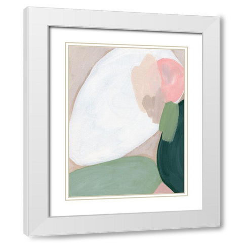 Orb Fresco III White Modern Wood Framed Art Print with Double Matting by Vess, June Erica