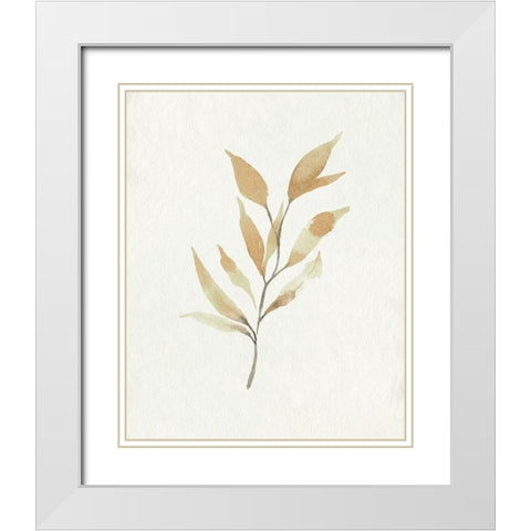Soft Autumn Branch II White Modern Wood Framed Art Print with Double Matting by Caroline, Emma
