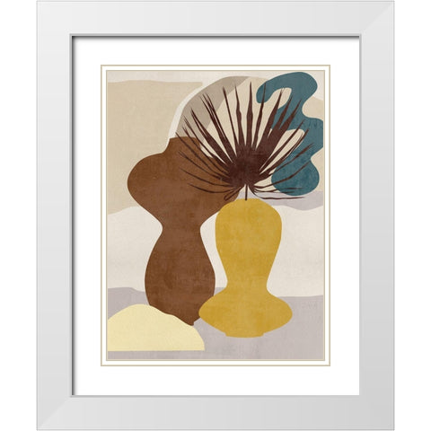 Decorated Vases IV White Modern Wood Framed Art Print with Double Matting by Wang, Melissa