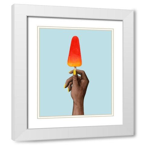 Popsicle Summer II White Modern Wood Framed Art Print with Double Matting by Popp, Grace