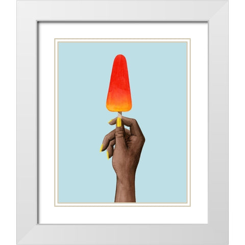 Popsicle Summer II White Modern Wood Framed Art Print with Double Matting by Popp, Grace