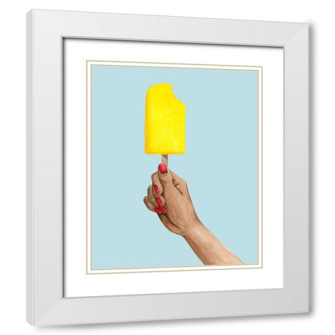 Popsicle Summer III White Modern Wood Framed Art Print with Double Matting by Popp, Grace