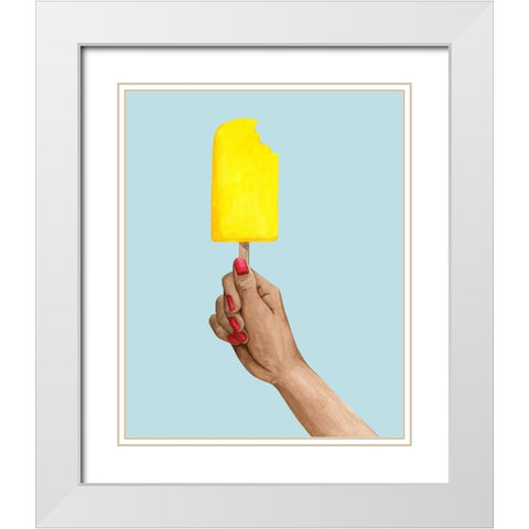 Popsicle Summer III White Modern Wood Framed Art Print with Double Matting by Popp, Grace