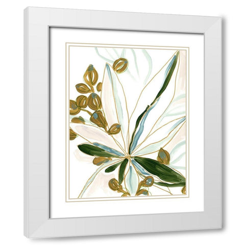 Tropical Impromptu I White Modern Wood Framed Art Print with Double Matting by Vess, June Erica