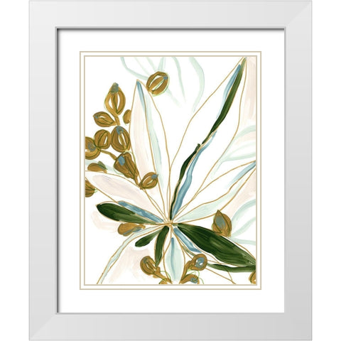 Tropical Impromptu I White Modern Wood Framed Art Print with Double Matting by Vess, June Erica