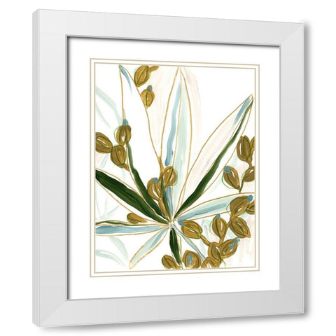 Tropical Impromptu IV White Modern Wood Framed Art Print with Double Matting by Vess, June Erica