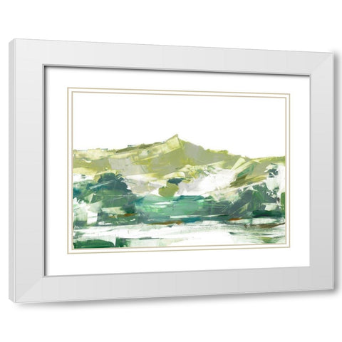 Across The Lake II White Modern Wood Framed Art Print with Double Matting by Harper, Ethan