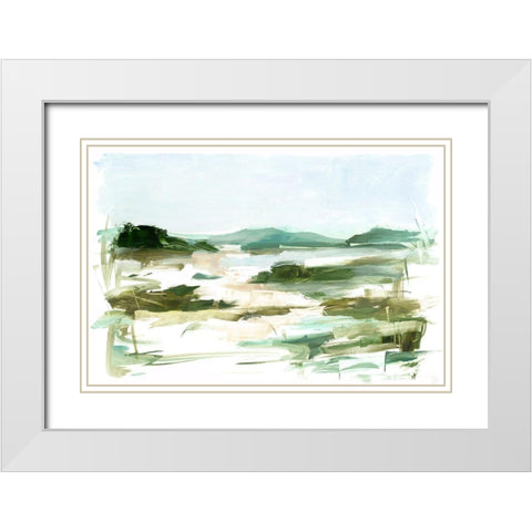 Marsh Sketch II White Modern Wood Framed Art Print with Double Matting by Harper, Ethan
