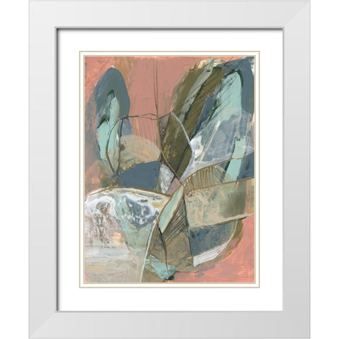 Abstract Zag I White Modern Wood Framed Art Print with Double Matting by Goldberger, Jennifer