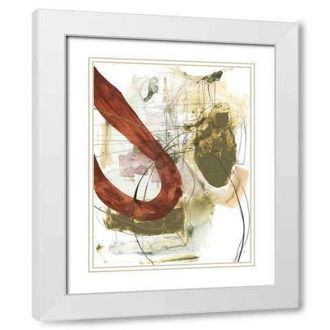 Rusted Loops I White Modern Wood Framed Art Print with Double Matting by Goldberger, Jennifer