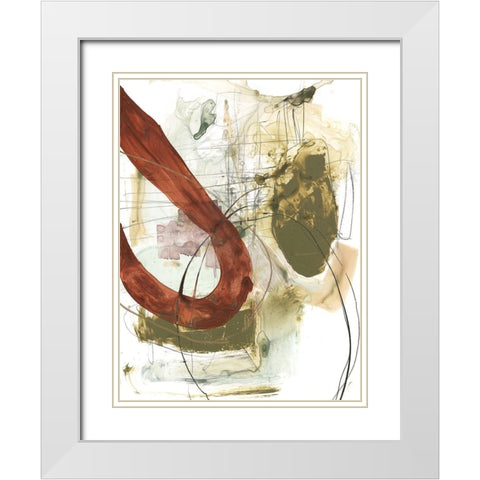 Rusted Loops I White Modern Wood Framed Art Print with Double Matting by Goldberger, Jennifer