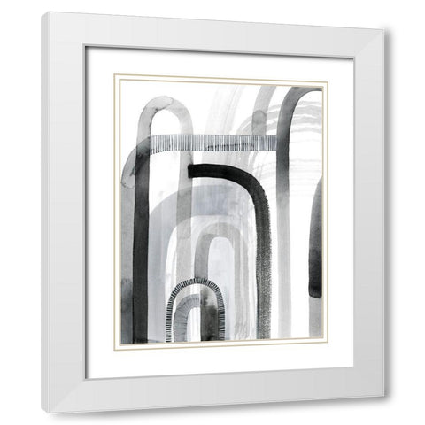 Yester Arches I White Modern Wood Framed Art Print with Double Matting by Popp, Grace