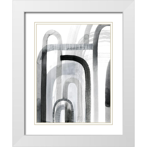 Yester Arches I White Modern Wood Framed Art Print with Double Matting by Popp, Grace