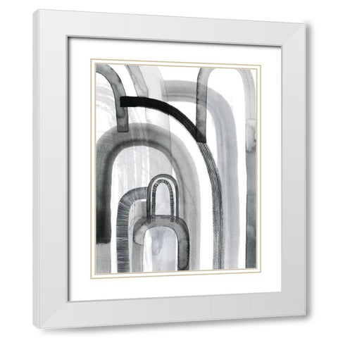 Yester Arches II White Modern Wood Framed Art Print with Double Matting by Popp, Grace