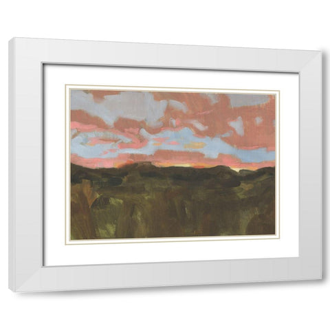 Sunset in Taos II White Modern Wood Framed Art Print with Double Matting by Green, Jacob