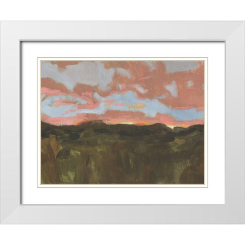 Sunset in Taos II White Modern Wood Framed Art Print with Double Matting by Green, Jacob