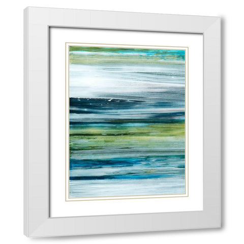 Beryl Swipe I White Modern Wood Framed Art Print with Double Matting by Popp, Grace